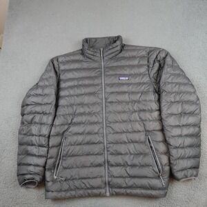 Patagonia Jacket Mens XL Gray Down Sweater Puffer Full Zip Lightweight 84674